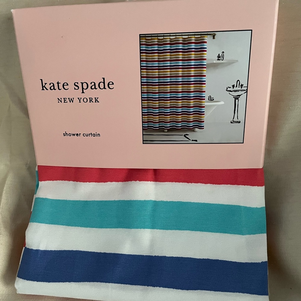 Kate Spade shower curtain painted stripe
